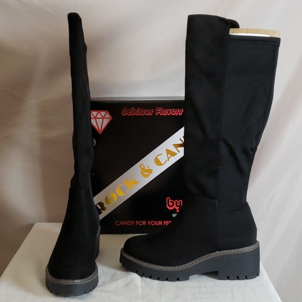 NEW Rock and Candy Knee High Wedge Boot